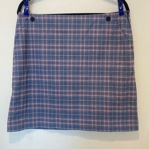 Riley & Rae Red, White, Blue Plaid Mini Skirt Size 12